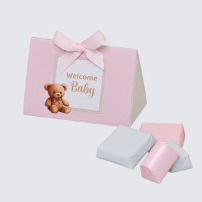 Set of 20 Welcome baby girl chocolate...