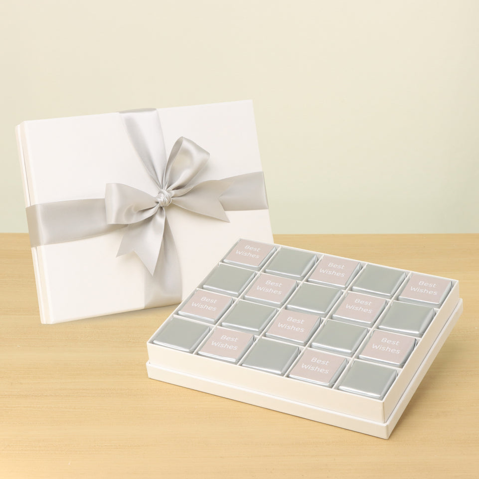 Best wishes silver classic designed 20P premium chocolate hard box