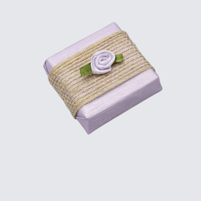 Rustic jute flower decorated loose chocolate