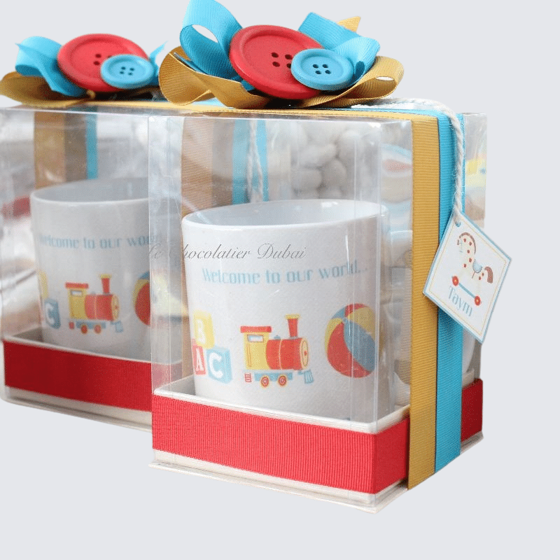 Set of 20 Baby toy store theme designed mug clear box