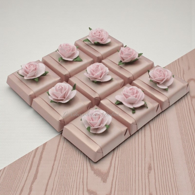 Bridal flower decorated chocolate