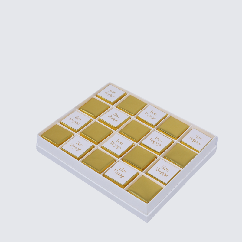 Bon voyage gold classic designed 20 piece premium chocolate hard box