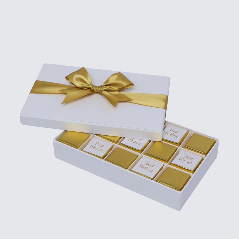 Best wishes gold classic designed 15P premium chocolate hard box