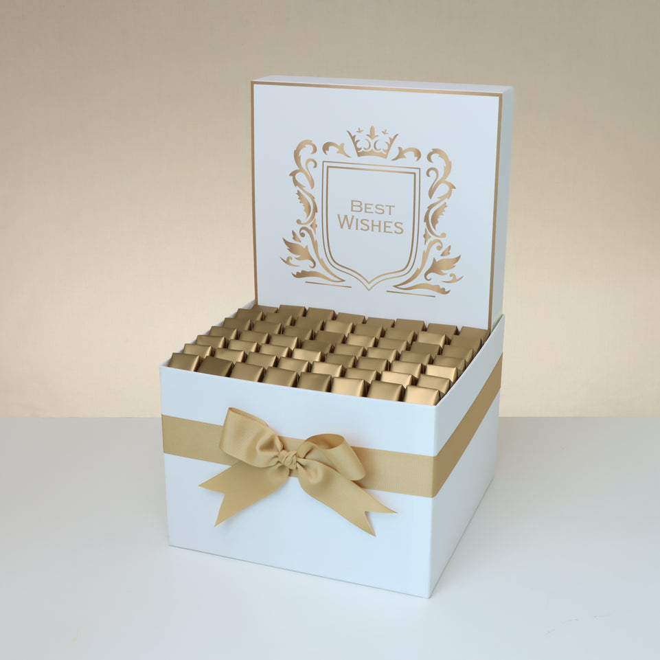 Best wishes solid wrapped chocolate large hamper