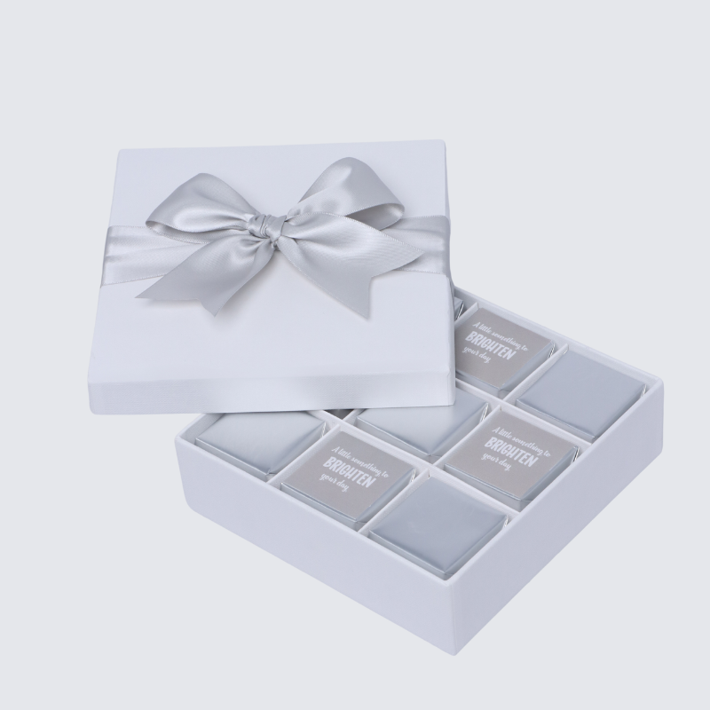 "Brighten your day" classic 9-piece premium chocolate hard box