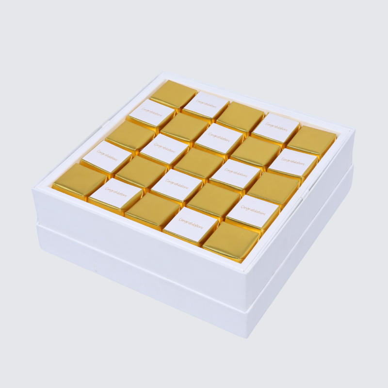 Congratulations gold designed premium chocolate hard box