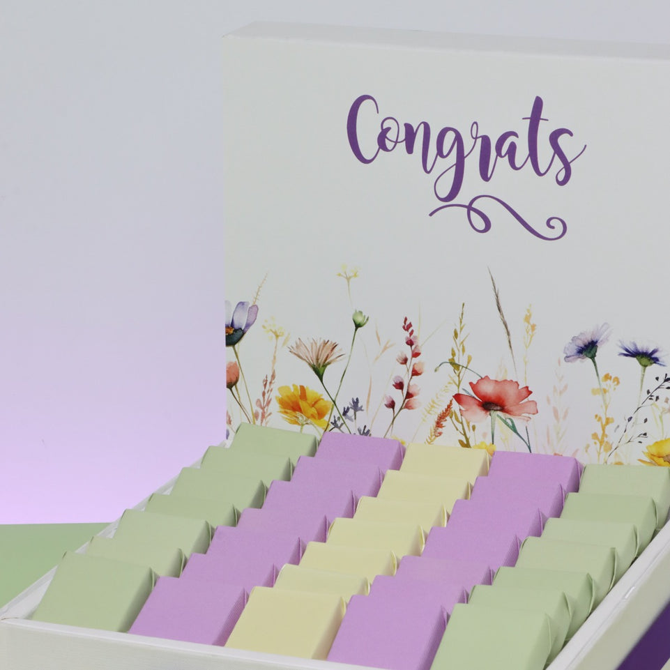 Congrats floral designed premium chocolate large hamper