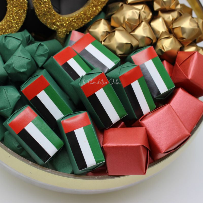 National day decorated chocolate glass bowl