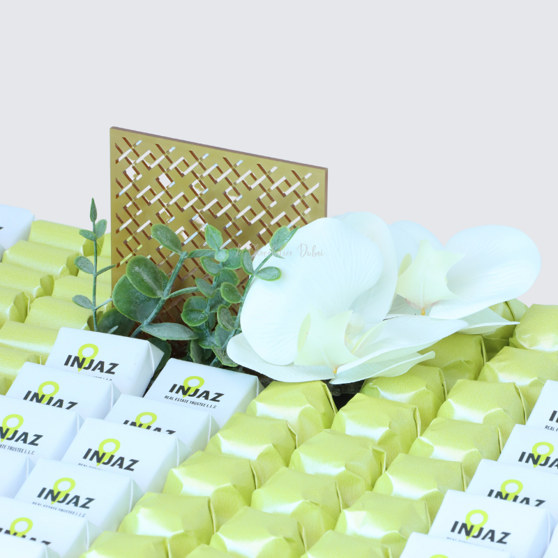 Corporate customized premium chocolate large leather tray