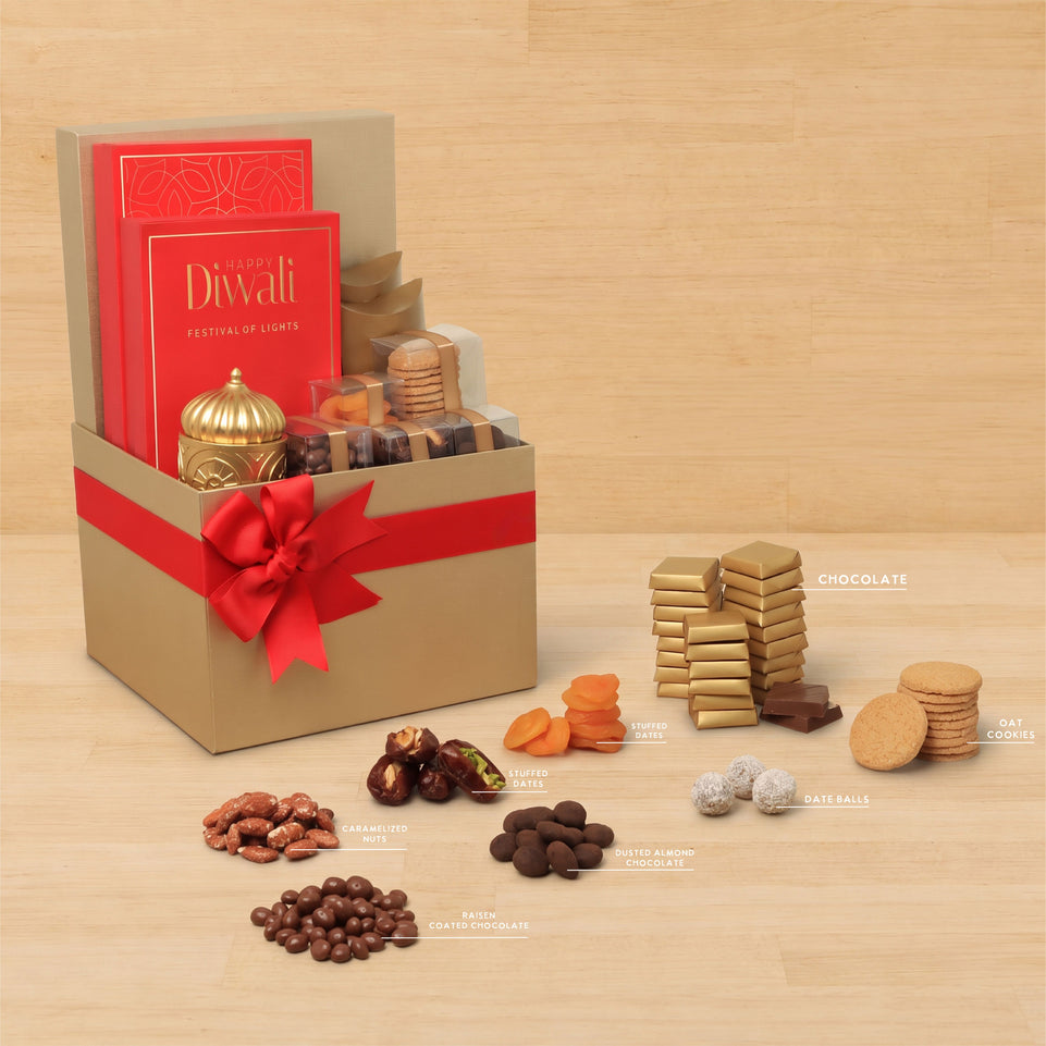 Happy Diwali festival of lights designed chocolate & sweets large hamper