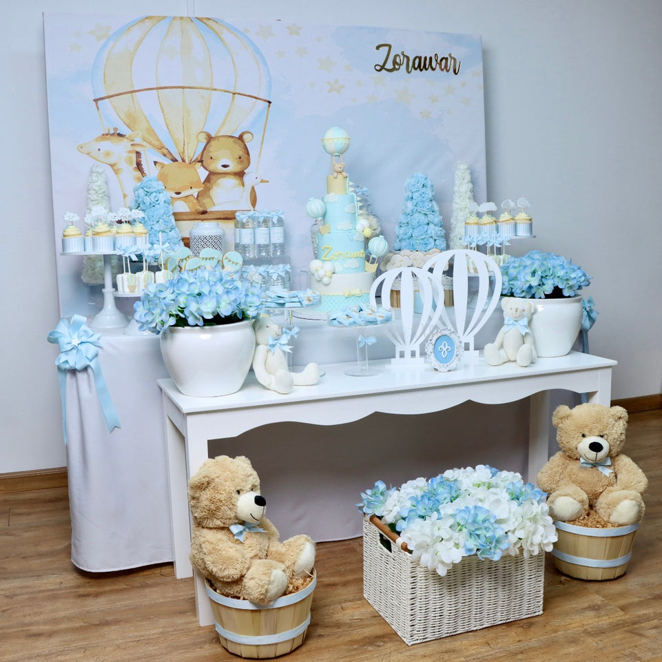 Luxury hot air baloon theme chocolate & sweets dessert tables