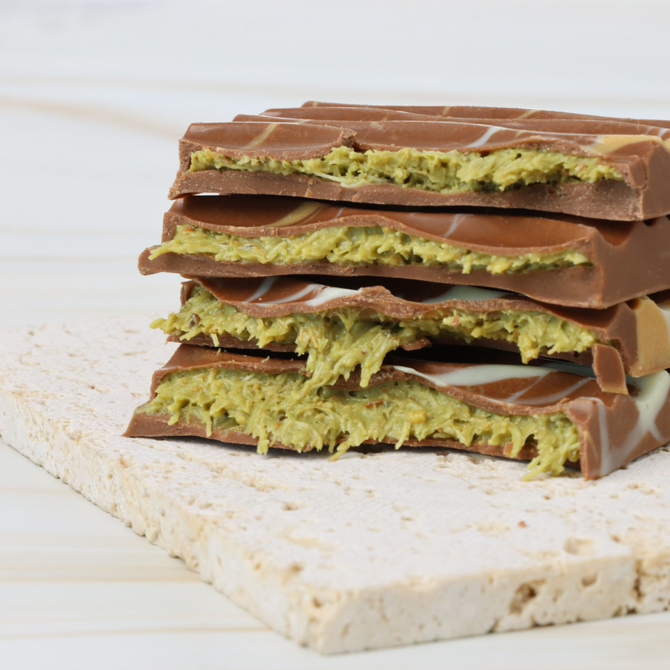 Set of 10 Eid mubarak patch work designed block premium knafeh pistachio milk chocolate giveaway