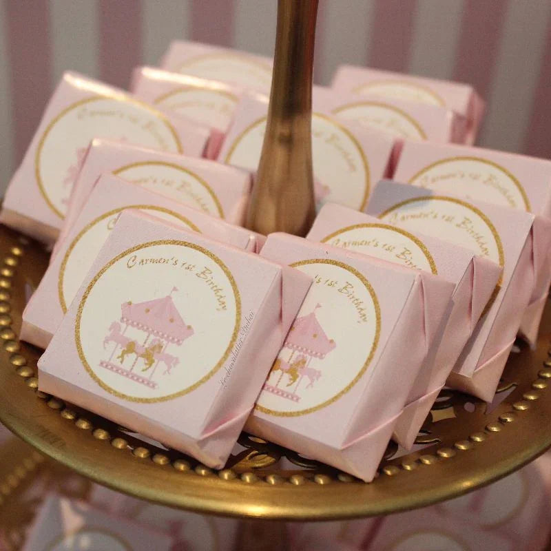 Carousel theme designed personalized chocolate