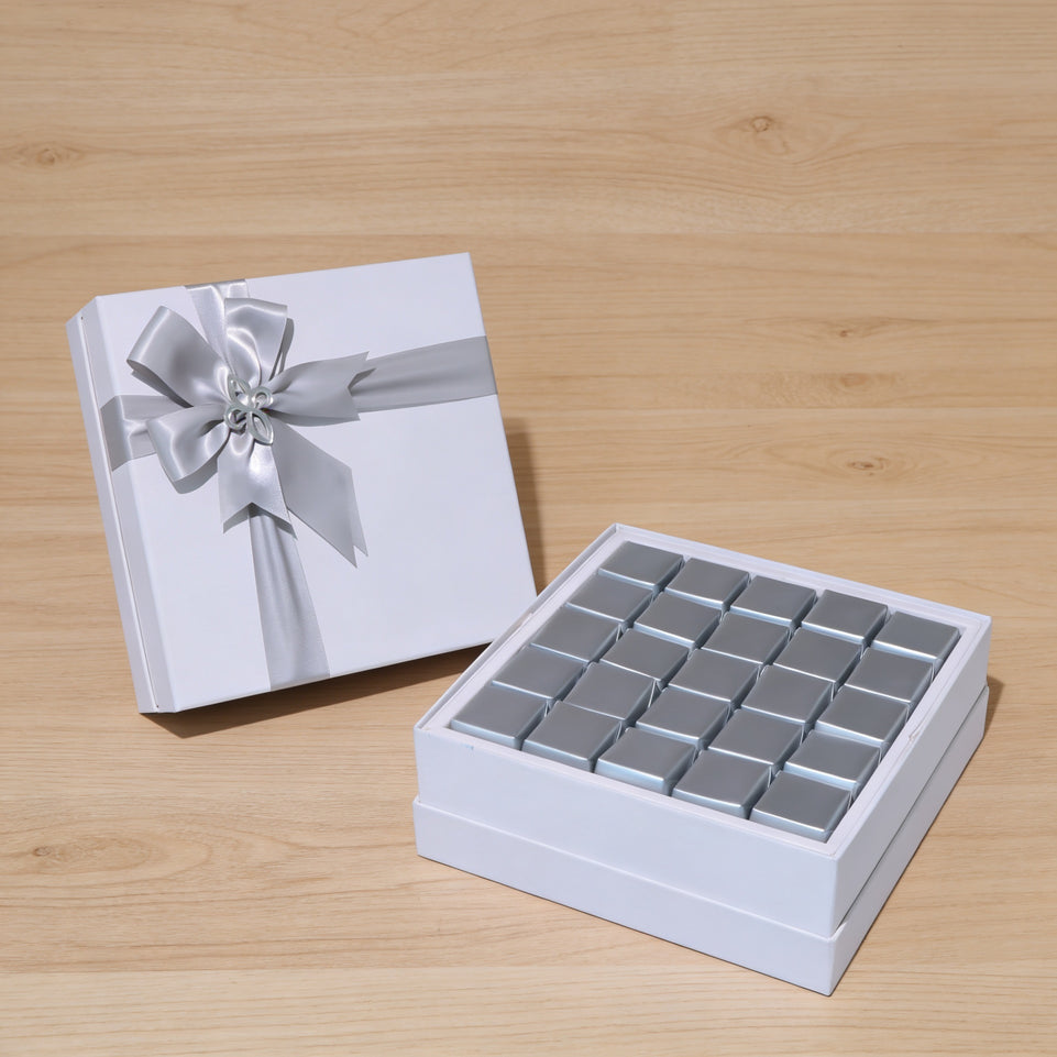 Premium silver delights chocolate 25-pc hard box