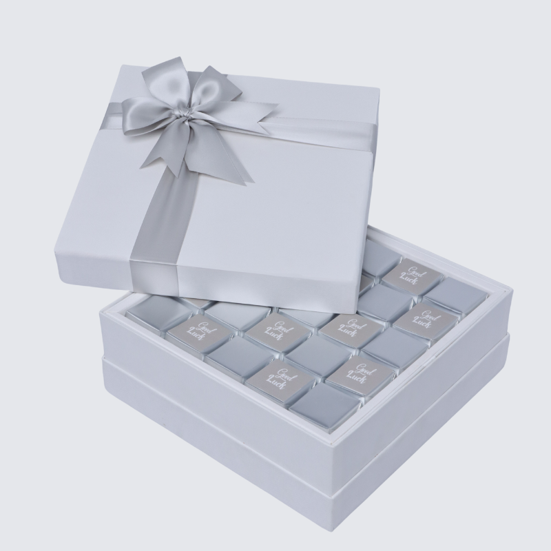 Good luck classic silver designed premium chocolate one layer hard box
