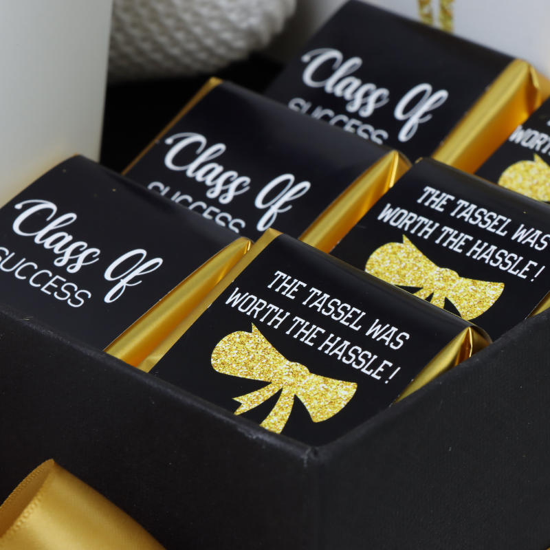 Graduation designed premium chocolate large black hamper