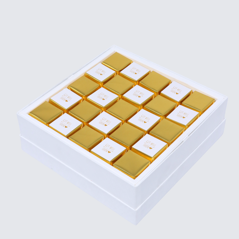 Get well soon gold designed premium chocolate hard box