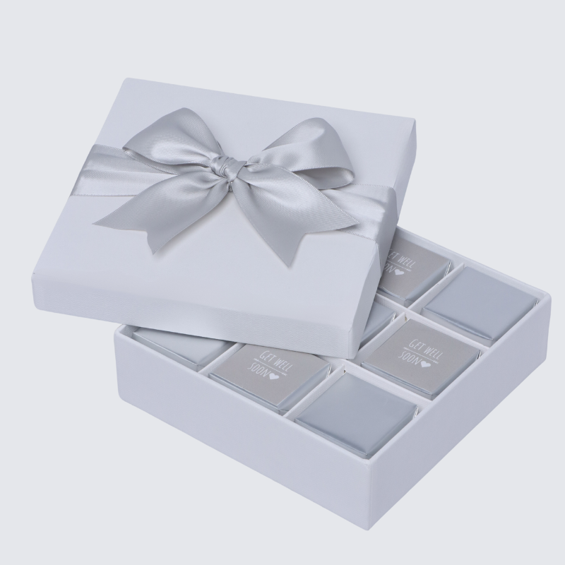 Get well soon silver classic 9P premium chocolate hard box