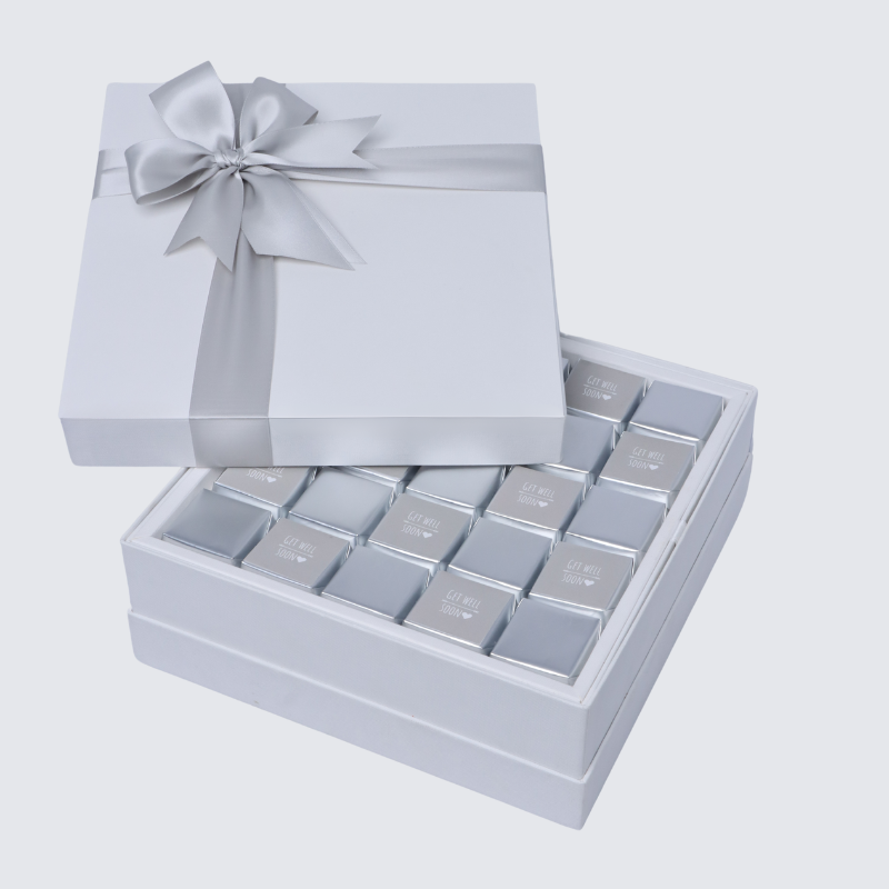 Get well soon silver classic 25P premium chocolate hard box