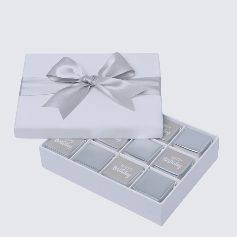 "Happy birthday" classic 12P premium chocolate hard box
