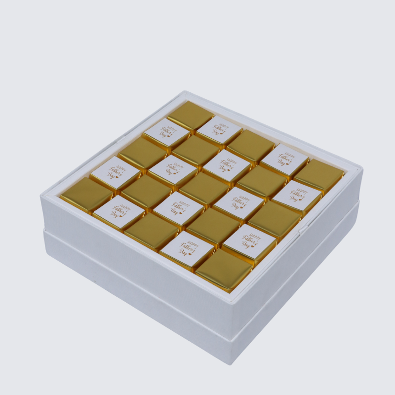 Happy father's day classic gold designed premium chocolate hard box