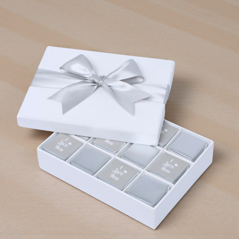 "I love you" classic 12-piece premium chocolate hard box
