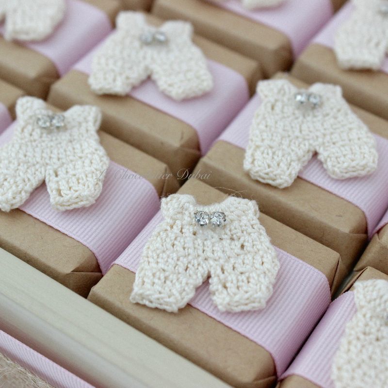 Set of 20 Coverall crochet decorated loose premium chocolate