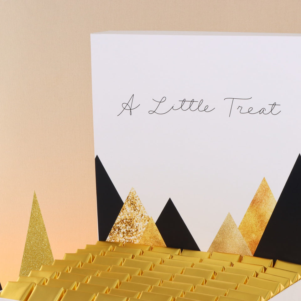 "A little treat" modern geometric designed premium chocolate extra large hamper
