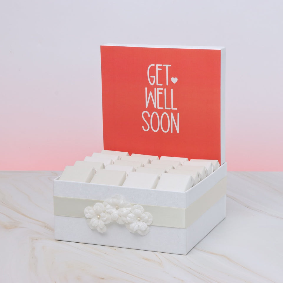 Get well soon flower decorated premium chocolate medium hamper