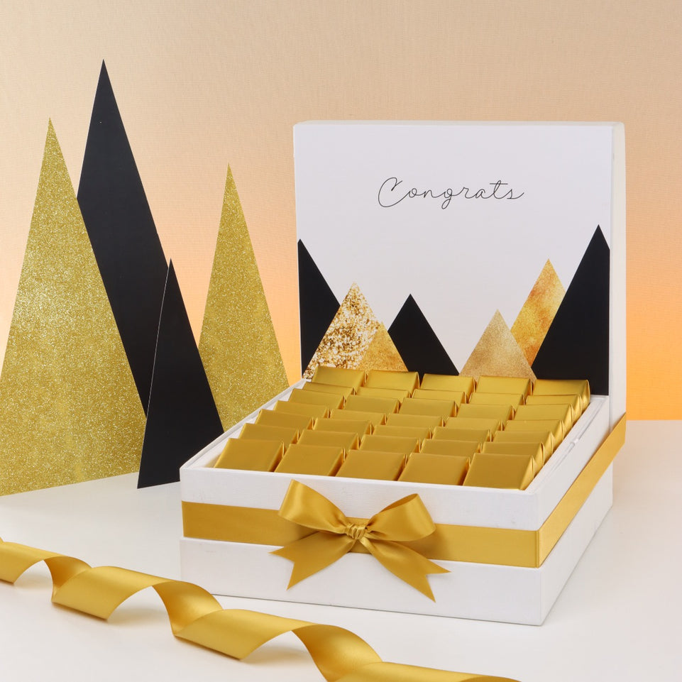 Congrats geometric designed premium chocolate large hamper