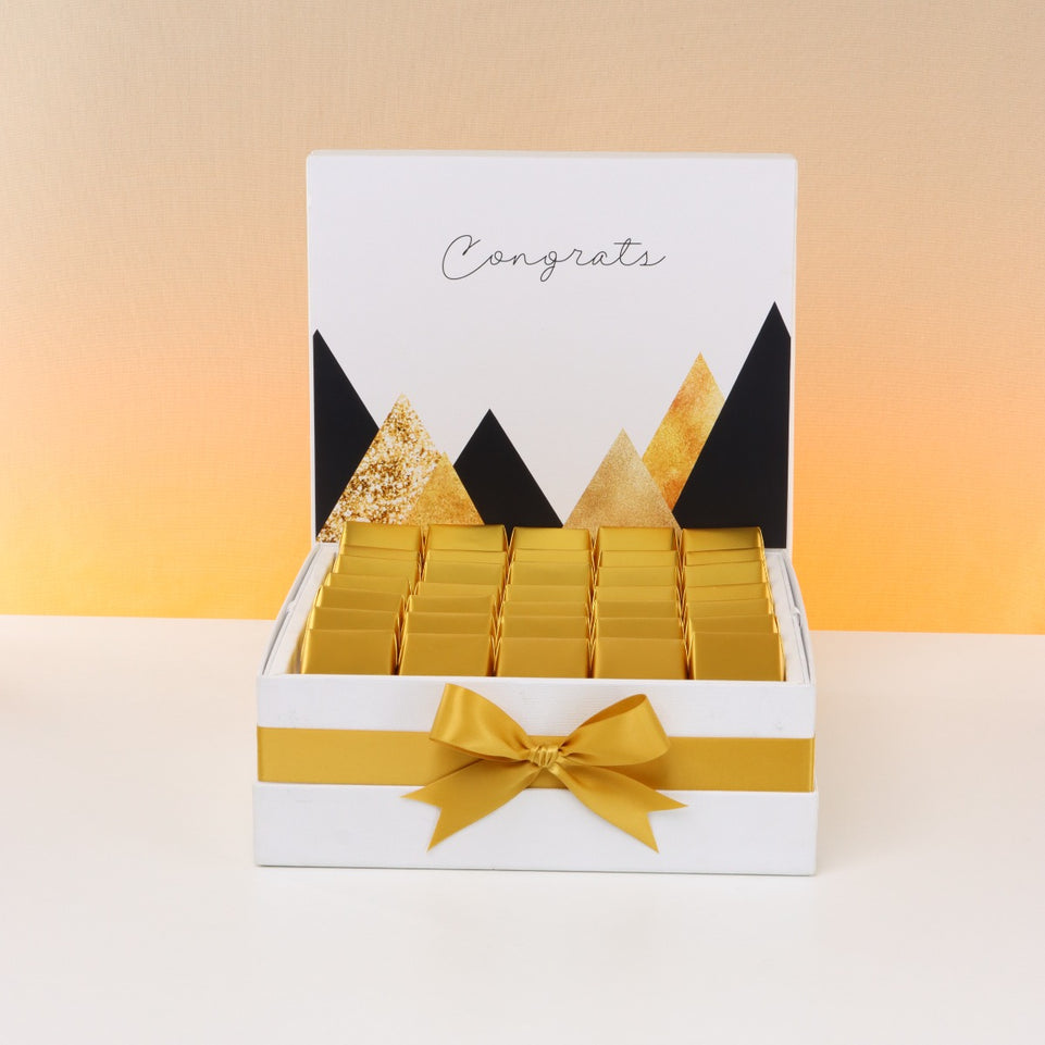Congrats geometric designed premium chocolate large hamper