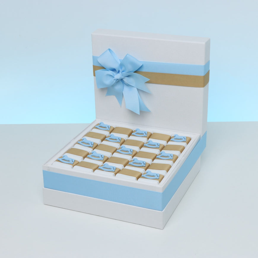 Baby boy rocking horse decorated chocolate large hamper