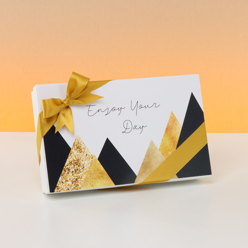 Enjoy your day geometric designed 15-piece premium chocolate hard box