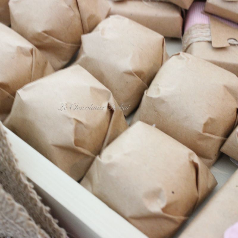 Rustic tribal baby girl decorated chocolate wood stand