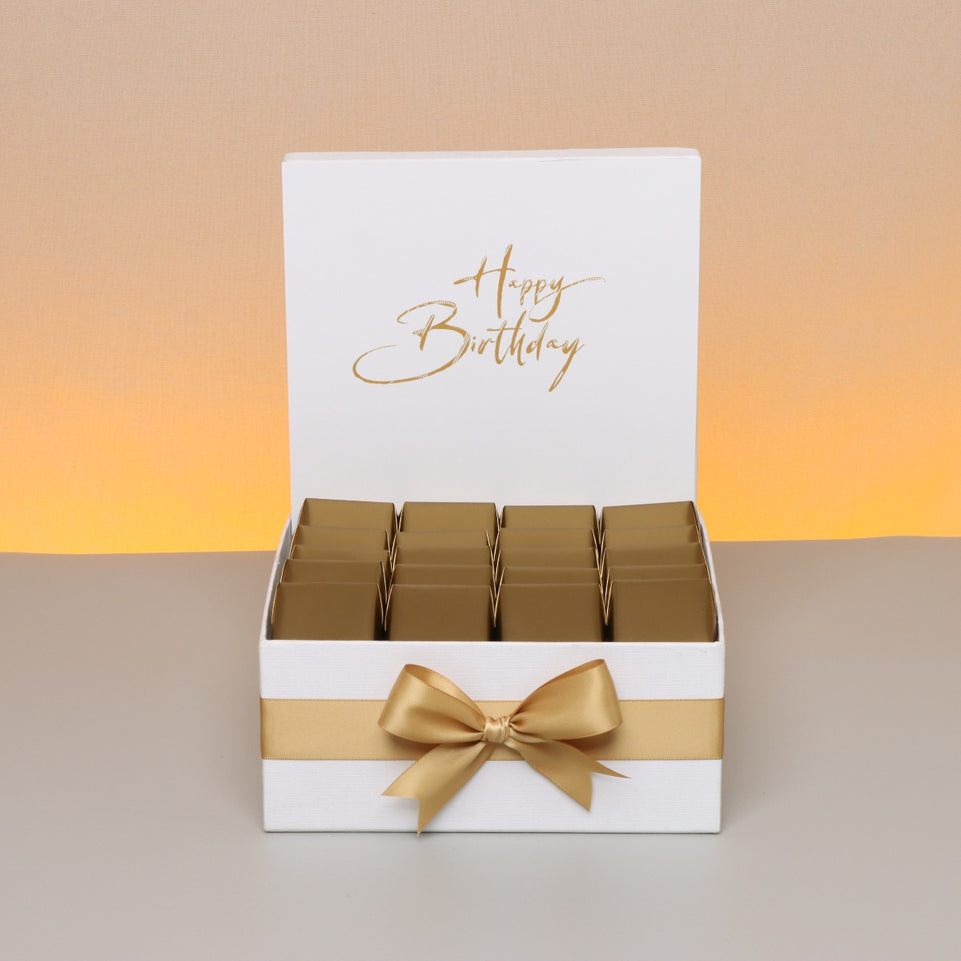 "Happy birthday" minimalist designed premium chocolate medium hamper