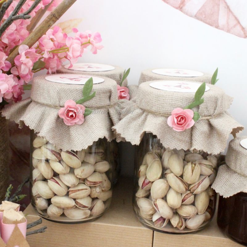 Rustic tribal baby girl decorated chocolate wood stand