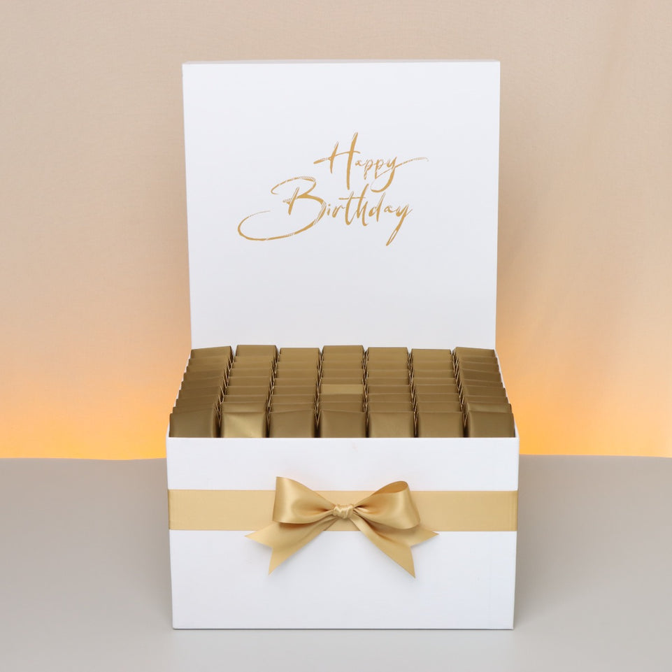 "Happy birthday" minimalist designed premium chocolate extra large hamper