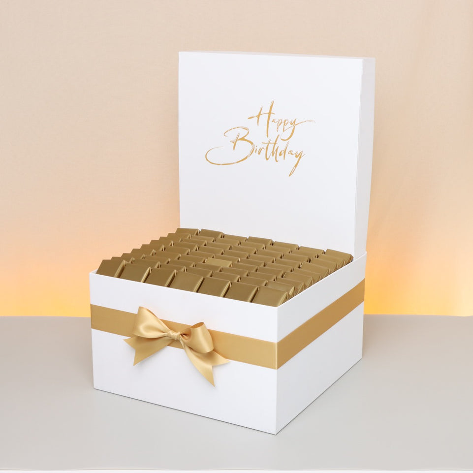 "Happy birthday" minimalist designed premium chocolate extra large hamper