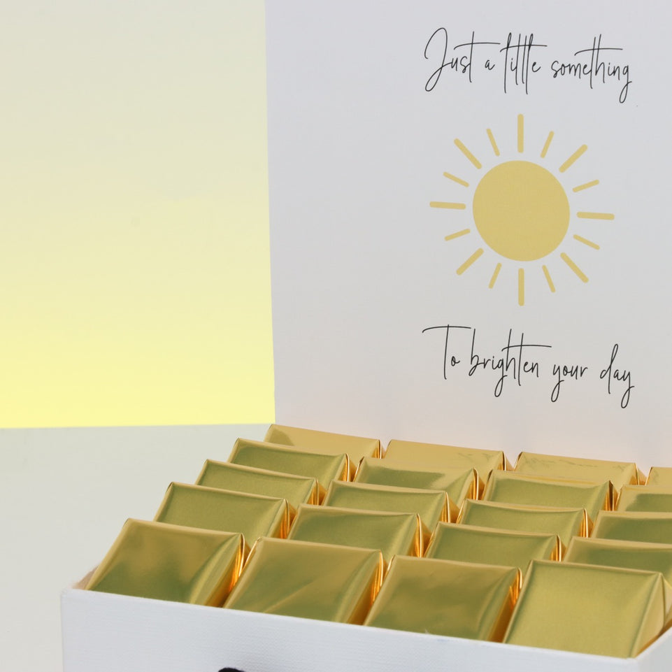 "Brighten your day" sun streak designed premium chocolate medium hamper