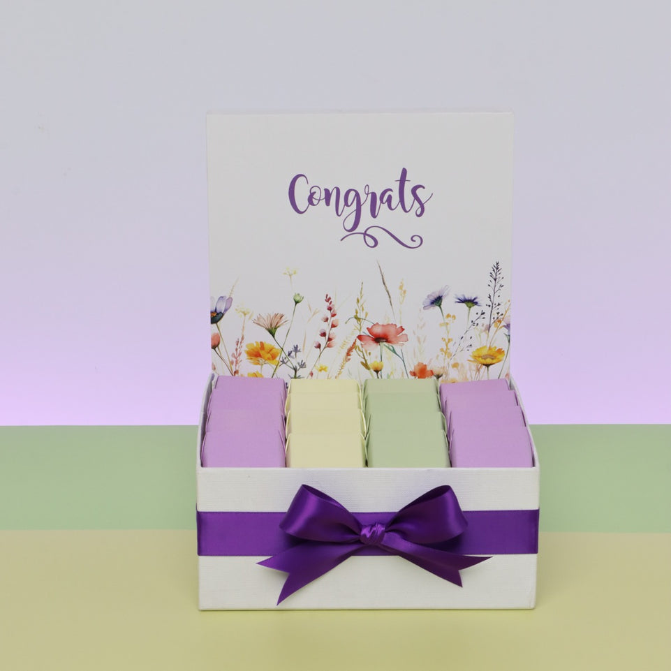 Congrats floral designed chocolate medium hamper