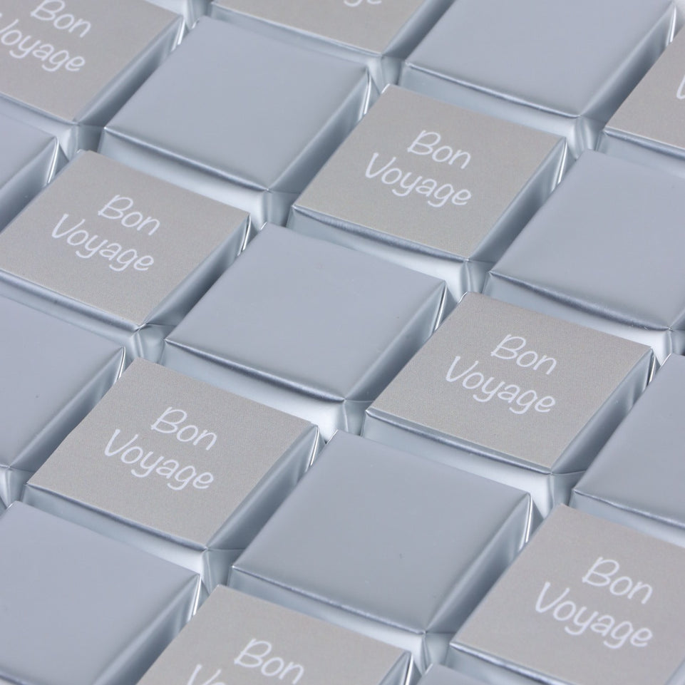 Bon voyage classic silver designed 15 piece premium chocolate hard box