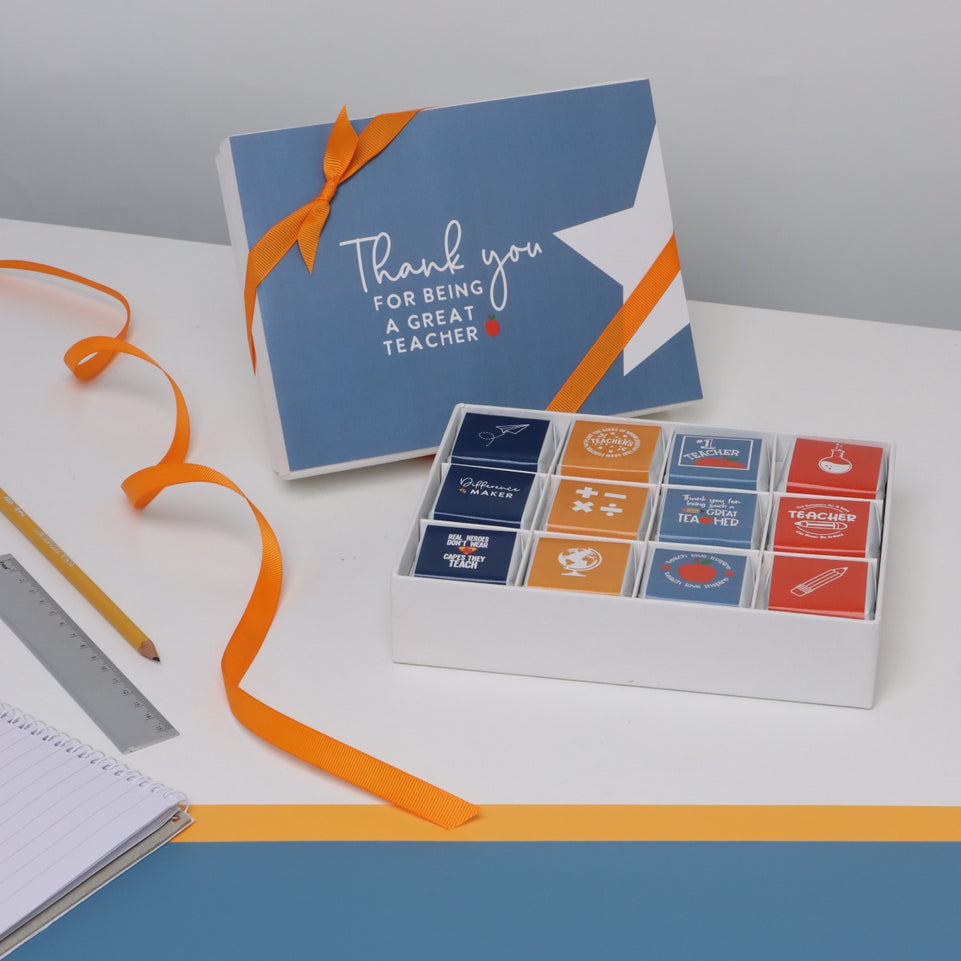Teacher's appreciation " thank you 12-piece premium chocolate hard box