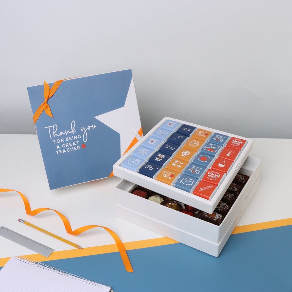 Teacher's appreciation " thank you 2-layer premium chocolate hard box