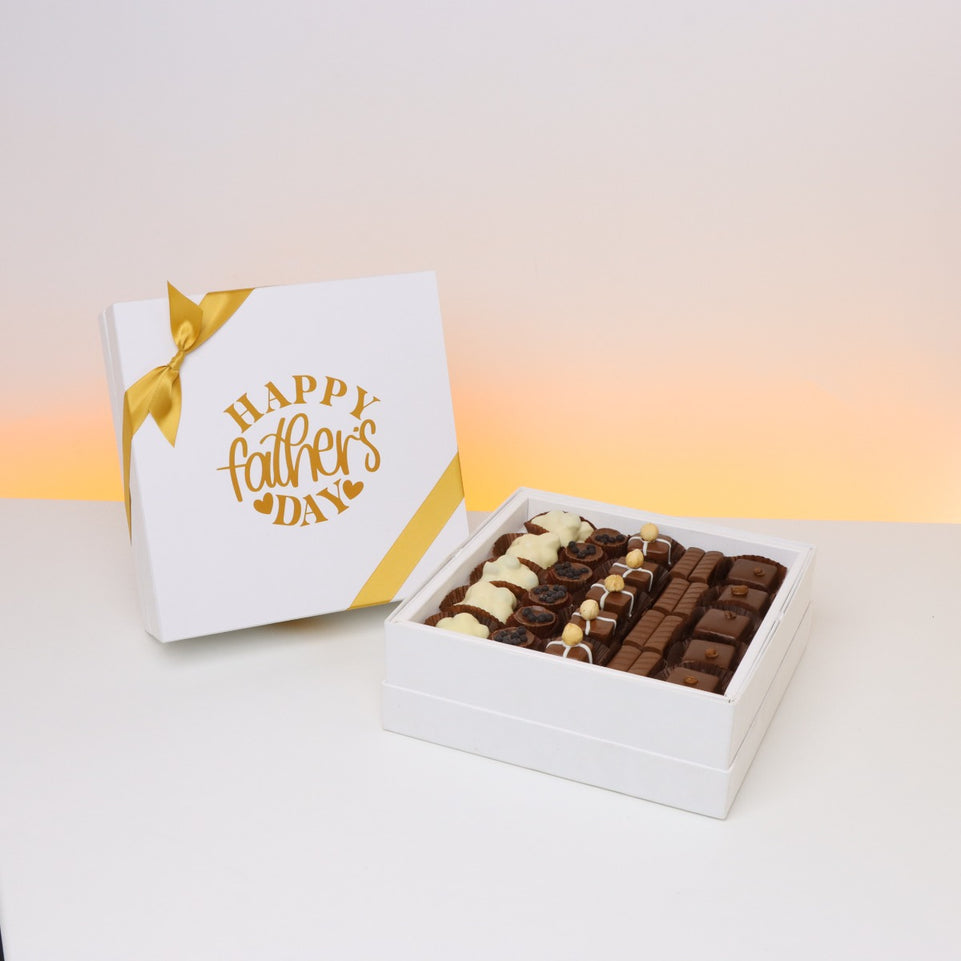 Father's day minimalist designed chocolate hard box