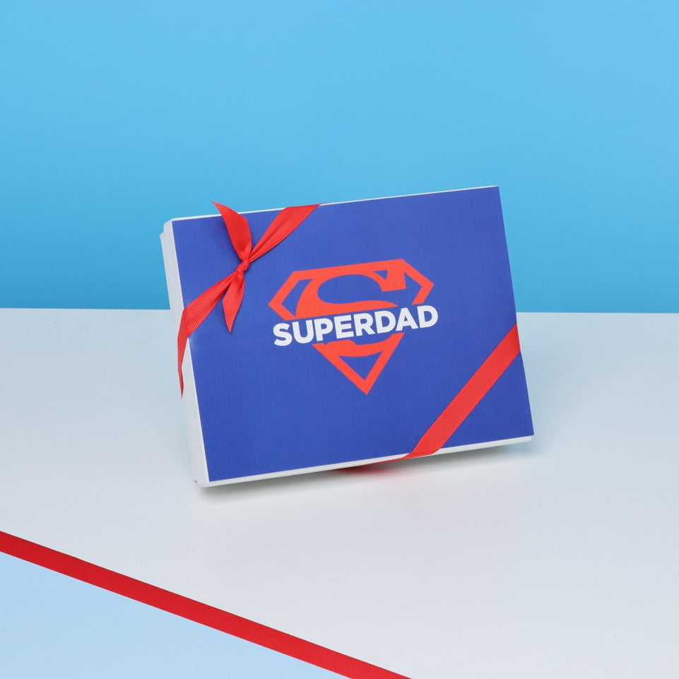 Father's day "Superdad" designed chocolate 12P hard box
