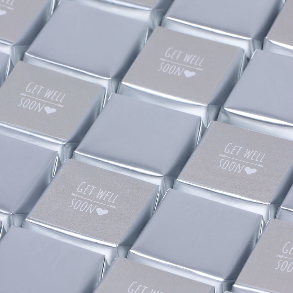 Get well soon silver classic 2-layer premium chocolate hard box