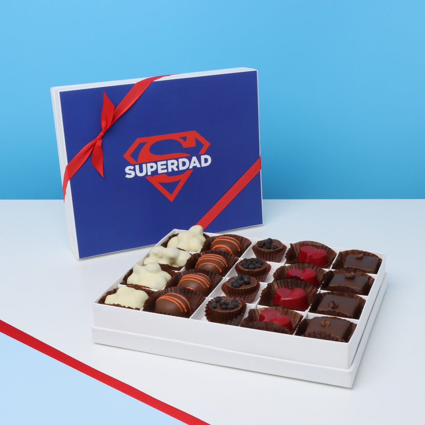 Father's day "Superdad" designed chocolate 20P hard box