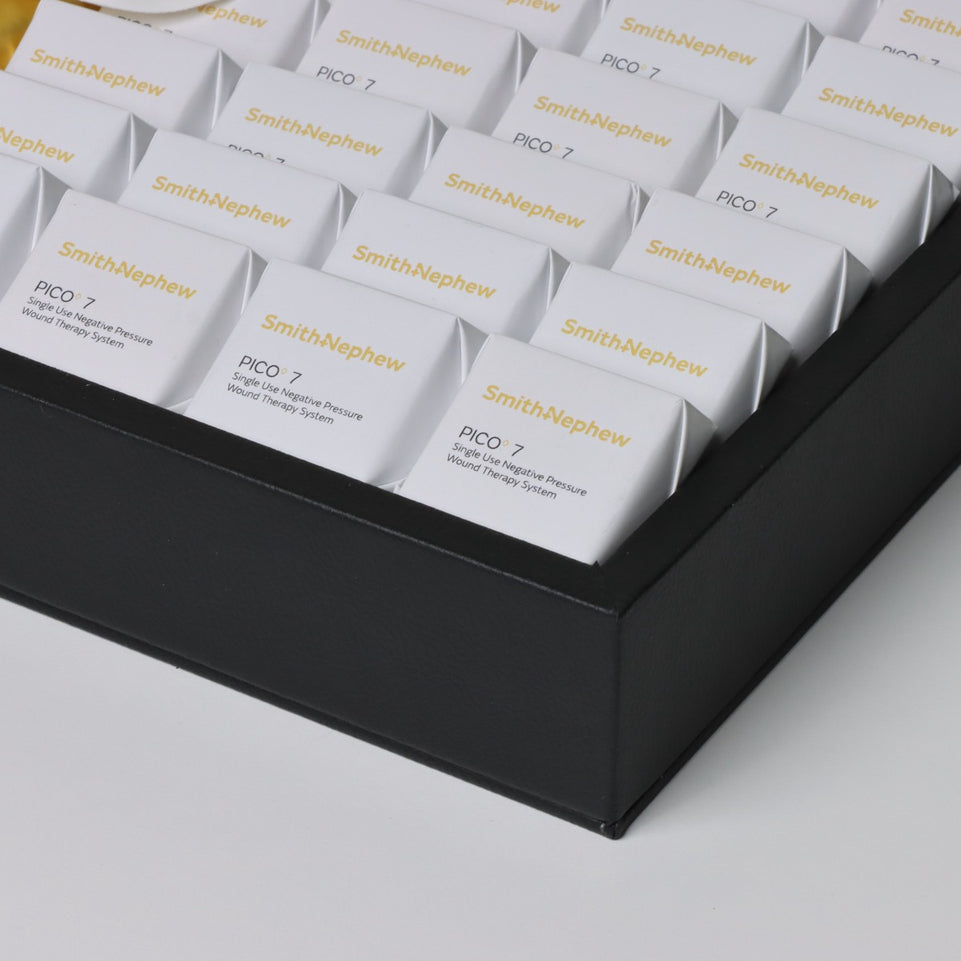 Corporate customized premium chocolate medium leather tray