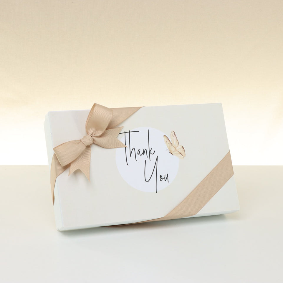 "Thank you" butterfly designed 15-piece premium chocolate hard box