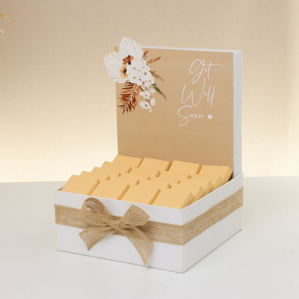 Get well soon flower boho designed chocolate medium hamper